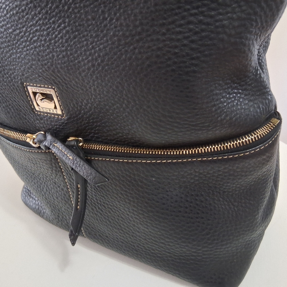 Dooney & Bourke Black Pebbled Leather Shoulder Bag - Picture 9 of 16